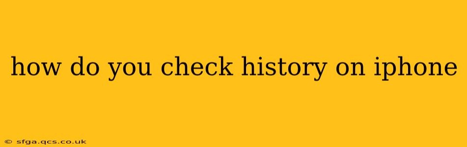 how do you check history on iphone