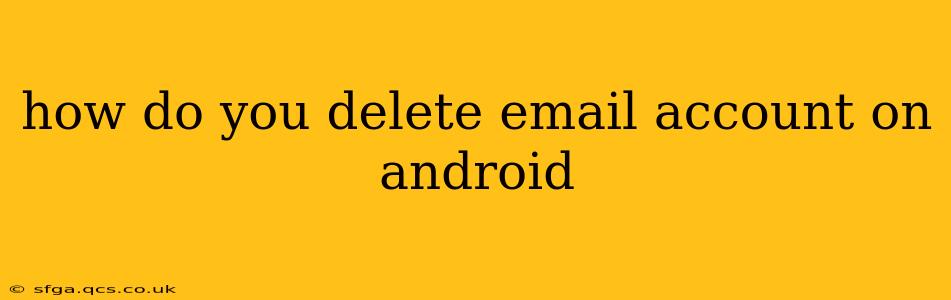 how do you delete email account on android