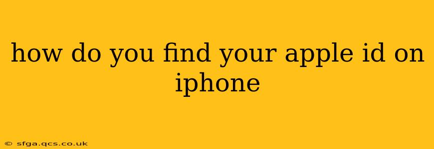how do you find your apple id on iphone