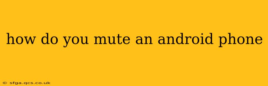 how do you mute an android phone