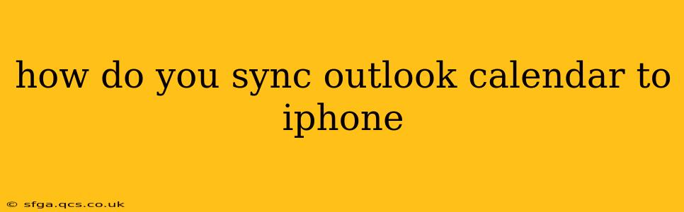how do you sync outlook calendar to iphone