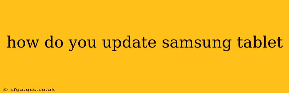 how do you update samsung tablet