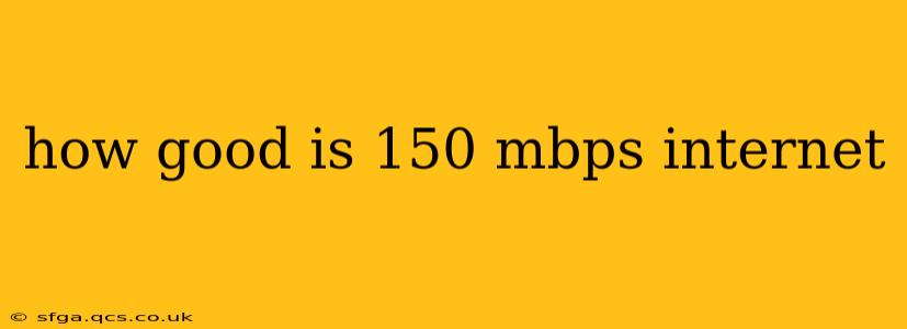 how good is 150 mbps internet