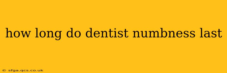 how long do dentist numbness last