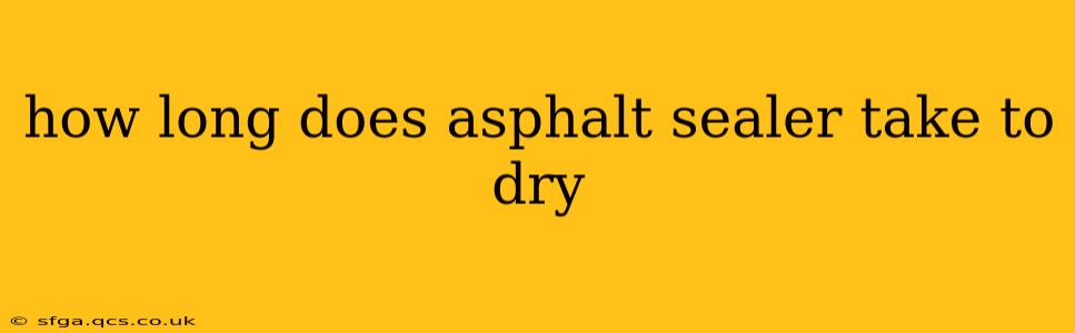 how long does asphalt sealer take to dry