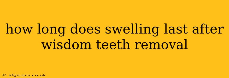 how long does swelling last after wisdom teeth removal