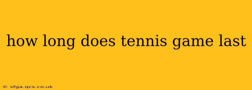 how long does tennis game last