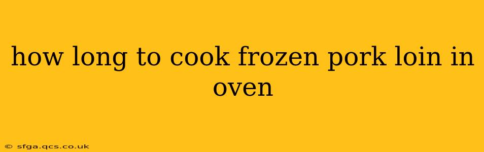how long to cook frozen pork loin in oven