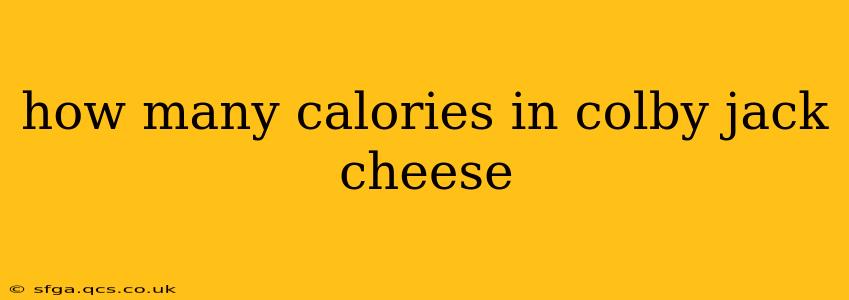 how many calories in colby jack cheese