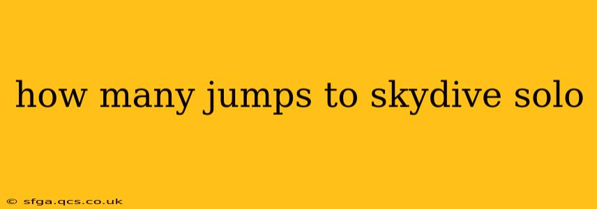 how many jumps to skydive solo