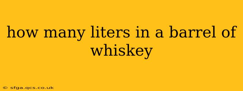 how many liters in a barrel of whiskey