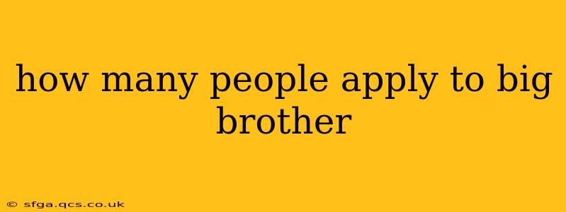 how many people apply to big brother