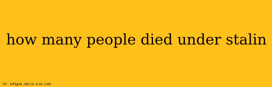 how many people died under stalin