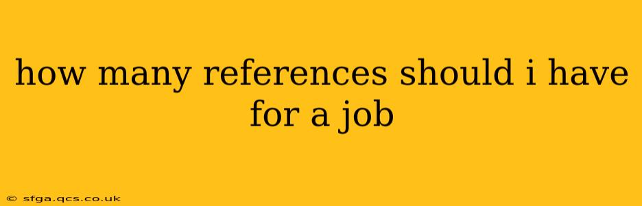 how many references should i have for a job