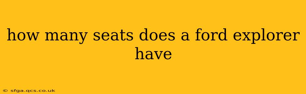 how many seats does a ford explorer have