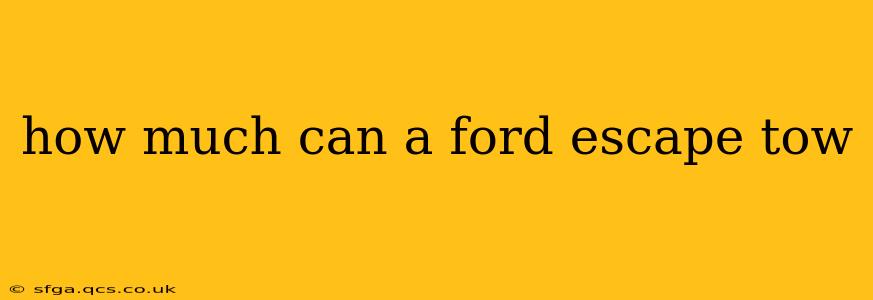 how much can a ford escape tow