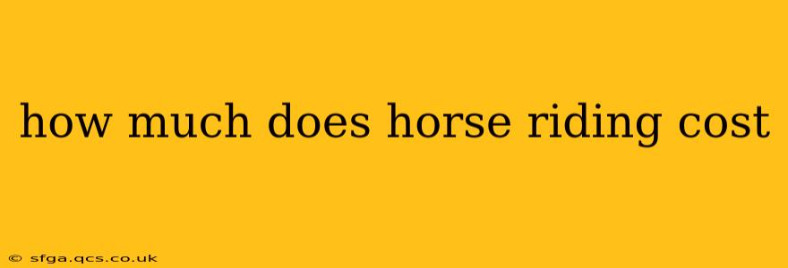 how much does horse riding cost
