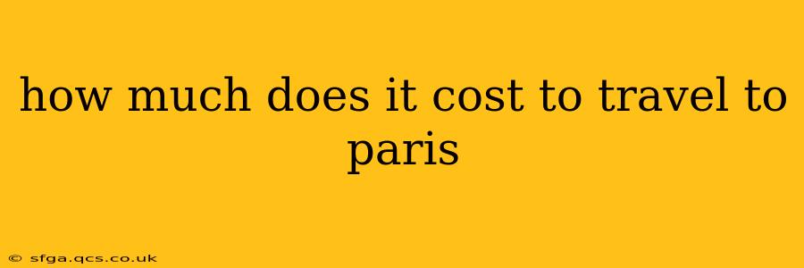 how much does it cost to travel to paris