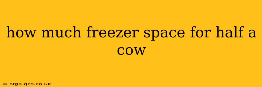 how much freezer space for half a cow