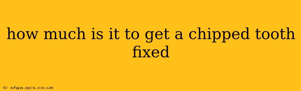 how much is it to get a chipped tooth fixed