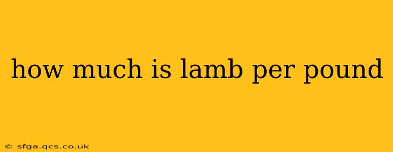 how much is lamb per pound