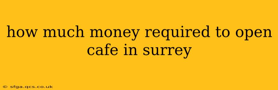 how much money required to open cafe in surrey