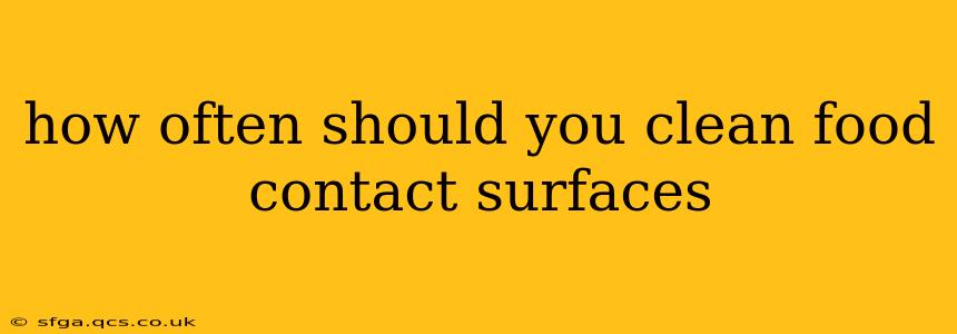 how often should you clean food contact surfaces