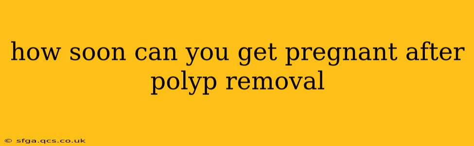 how soon can you get pregnant after polyp removal