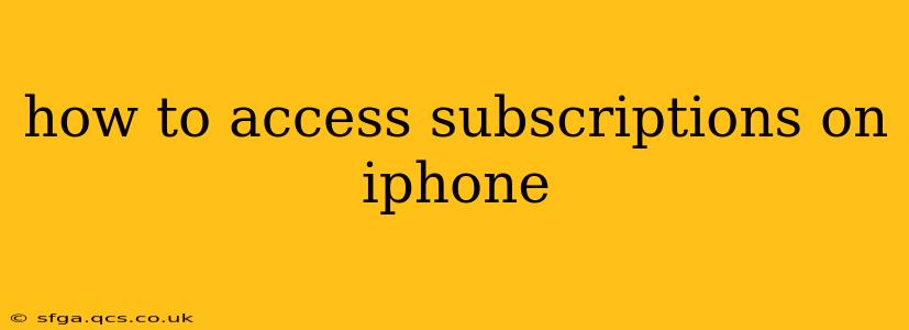 how to access subscriptions on iphone