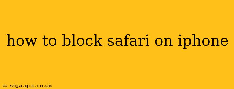 how to block safari on iphone