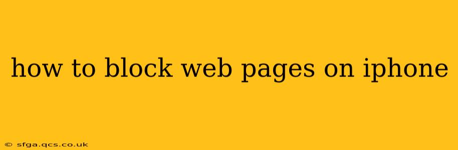 how to block web pages on iphone