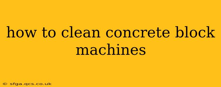 how to clean concrete block machines