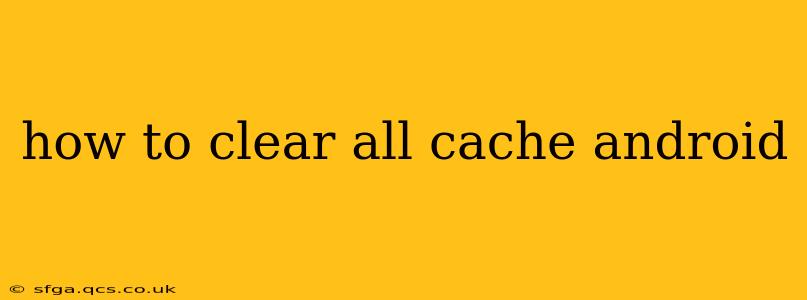 how to clear all cache android