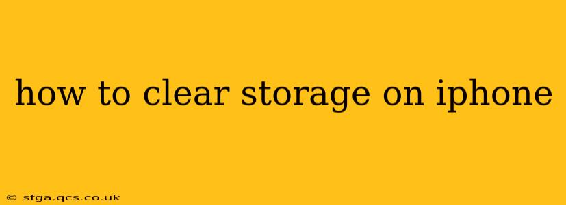 how to clear storage on iphone