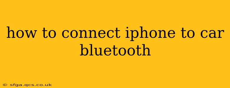 how to connect iphone to car bluetooth