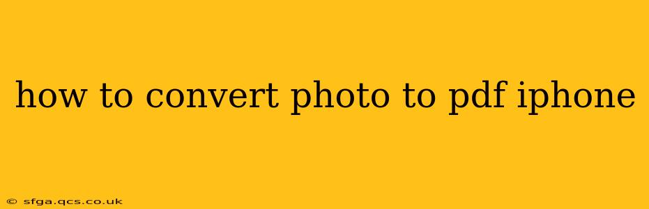 how to convert photo to pdf iphone