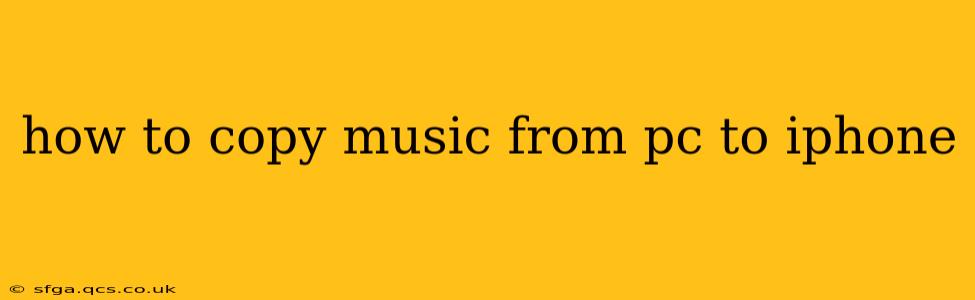 how to copy music from pc to iphone