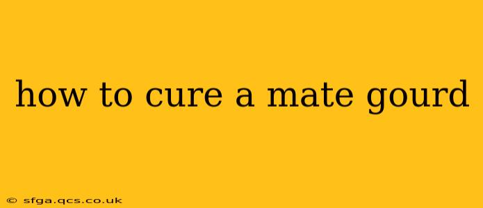 how to cure a mate gourd