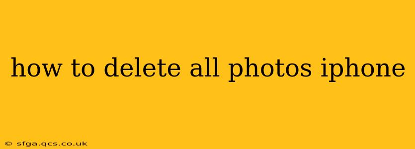 how to delete all photos iphone