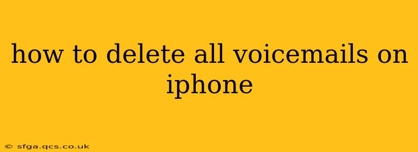 how to delete all voicemails on iphone