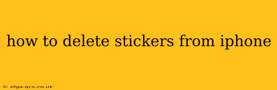 how to delete stickers from iphone
