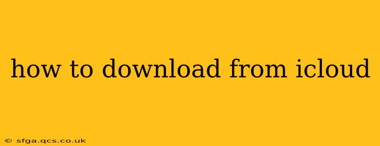 how to download from icloud