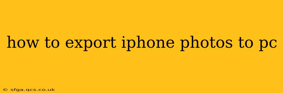 how to export iphone photos to pc