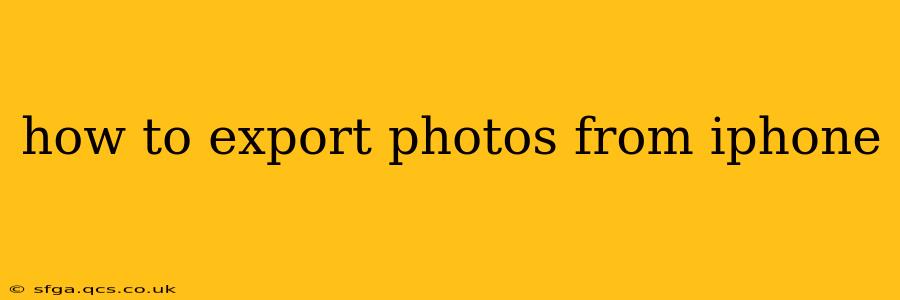 how to export photos from iphone