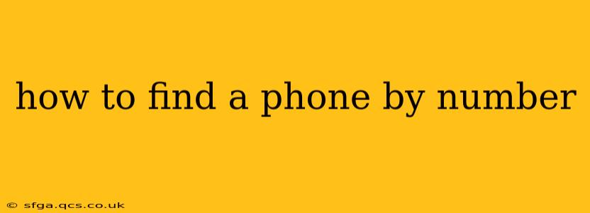 how to find a phone by number