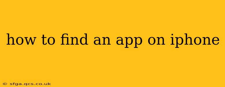 how to find an app on iphone
