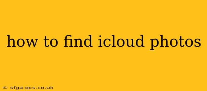 how to find icloud photos
