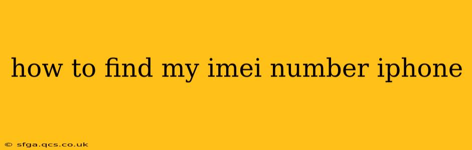 how to find my imei number iphone