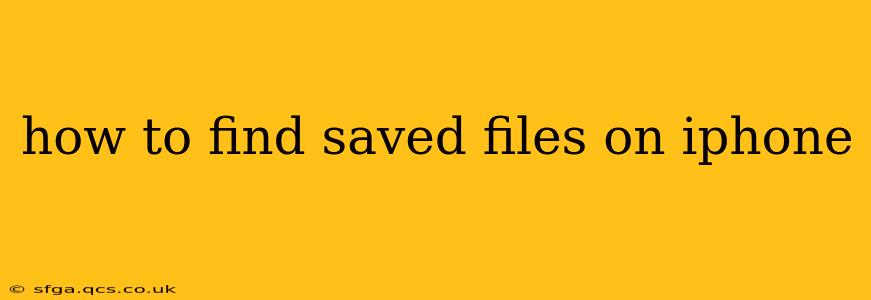 how to find saved files on iphone