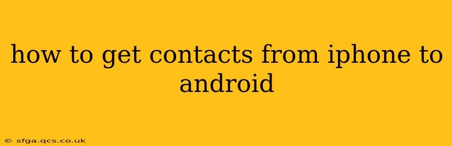 how to get contacts from iphone to android